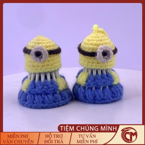 Móc khóa cầu lông nhân vật minion