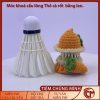 Móc khóa cầu lông thỏ cà rốt bằng len Handmade