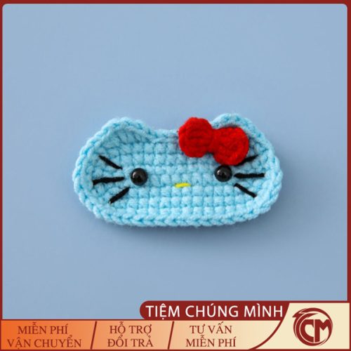 kẹp tóc Hello Kitty màu xanh