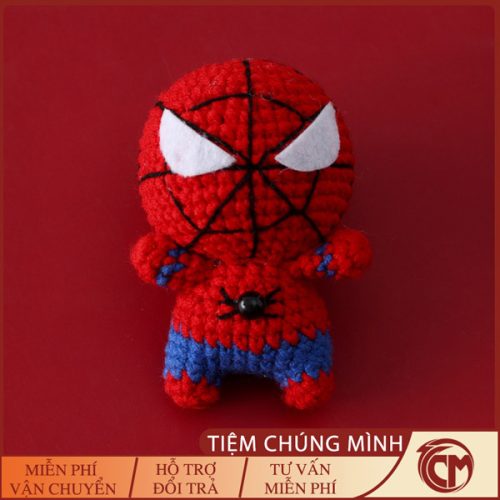 Móc khóa len Spider Man độc đáo dành cho fan Marvel