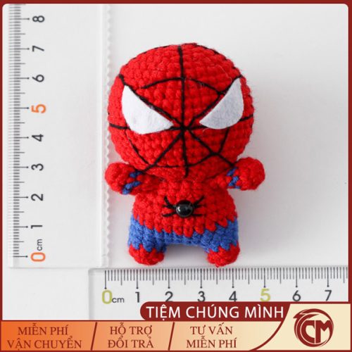 Móc khóa len Spider Man độc đáo dành cho fan Marvel