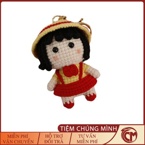 Móc khóa len hình chibi maruko-chan