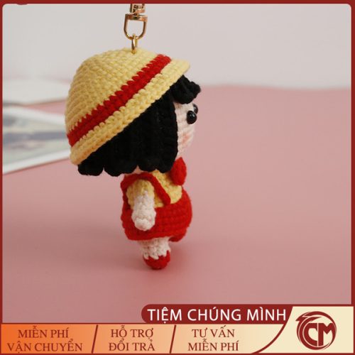 móc khóa len hình chibi maruko-chan