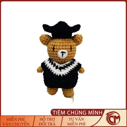 Gấu len tốt nghiệp