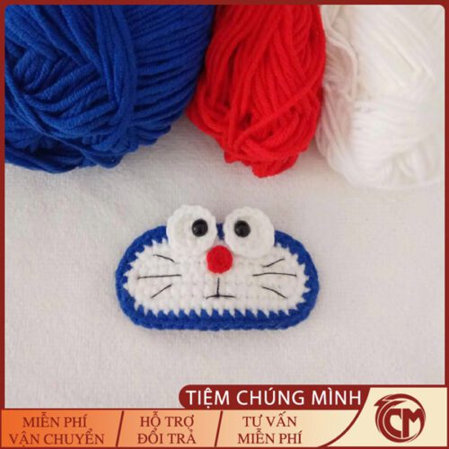 Kẹp tóc len cho bé hình Doremon