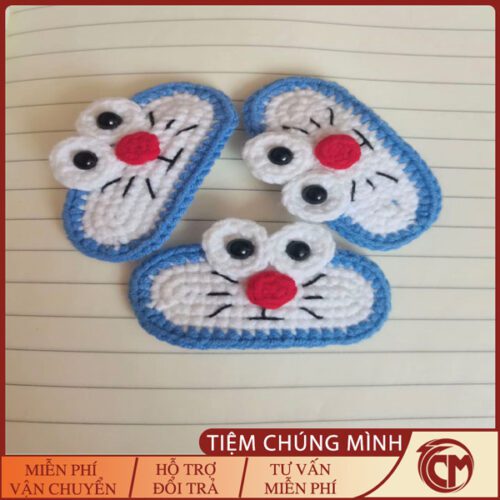 Kẹp tóc len cho bé hình Doremon
