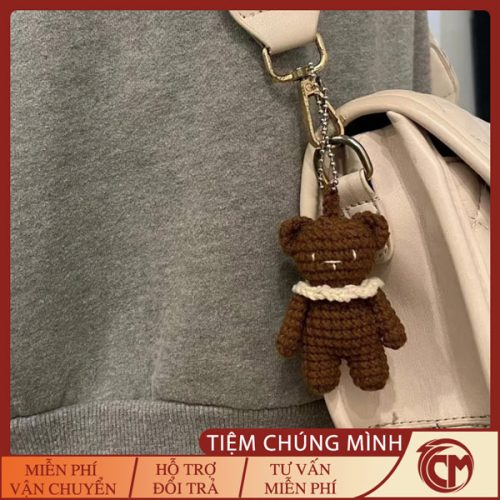 Móc khoá len cặp đôi gấu dễ thương