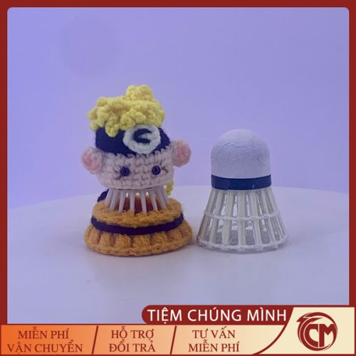 Móc khóa cầu lông Naruto bằng len