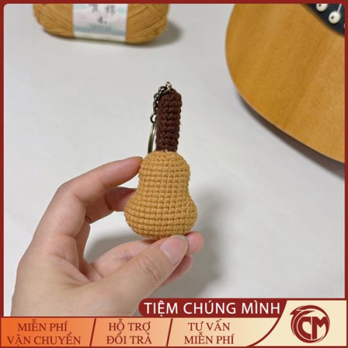 Móc khóa đàn Guitar bằng len Handmade