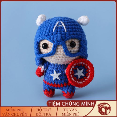 Móc len nhân vật Captain America