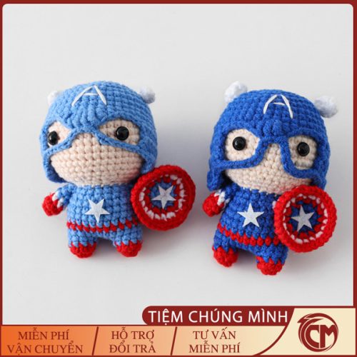 Móc len nhân vật Captain America