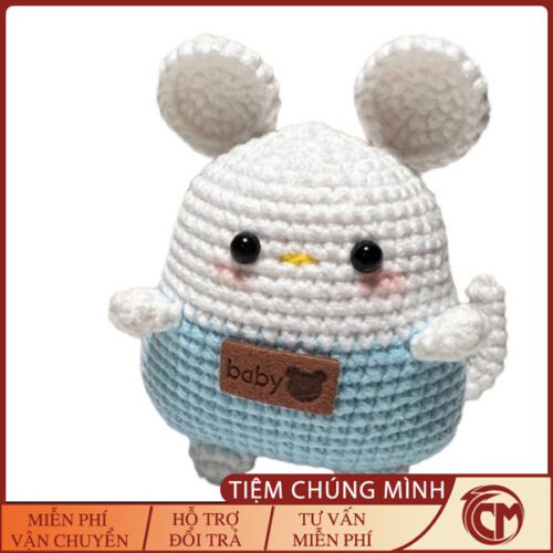 Móc khoá len chuột Hamster đuôi dài