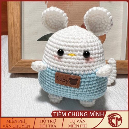 Móc khoá len chuột Hamster đuôi dài