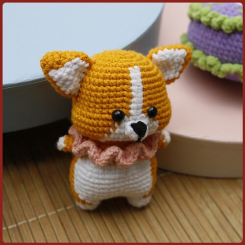 Chú chó Corgi đan len Handmade