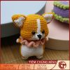 Móc khóa len chó Corgi