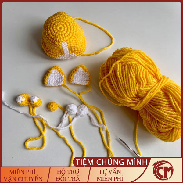  Chú chó Corgi đan len Handmade 
