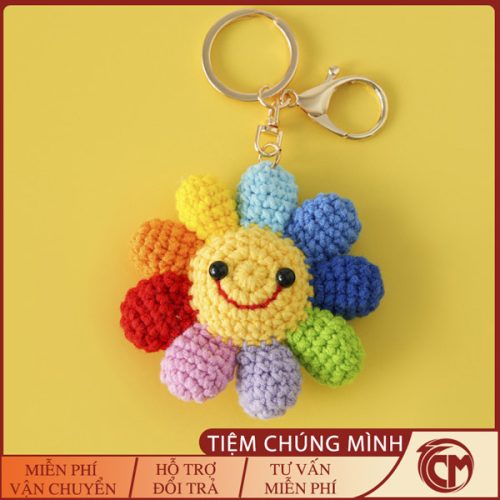 Móc khóa len hoa mặt trời Kaikai Kiki