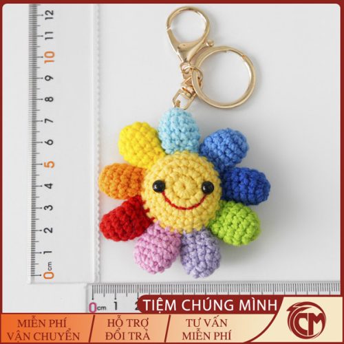 Móc khóa len hoa mặt trời Kaikai Kiki