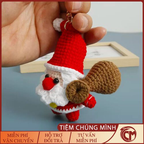 Móc khóa len ông già Noel