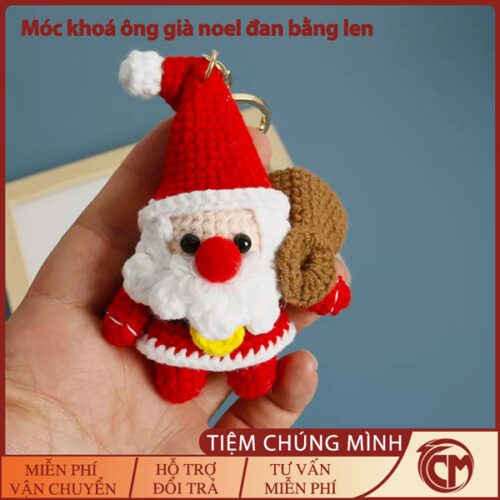 Móc khóa len ông già Noel