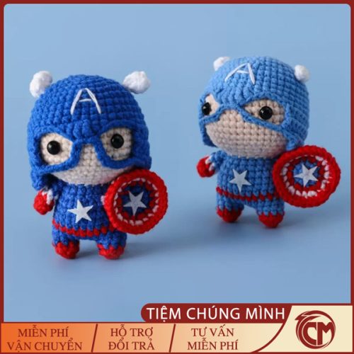 Móc len nhân vật Captain America
