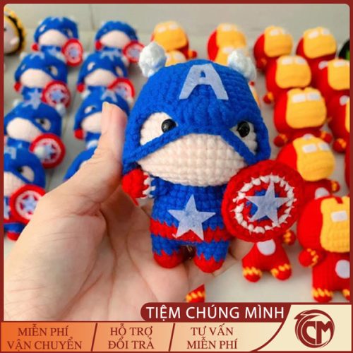Móc len nhân vật Captain America