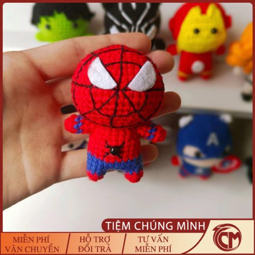 Móc len nhân vật Spider-Man Handmade