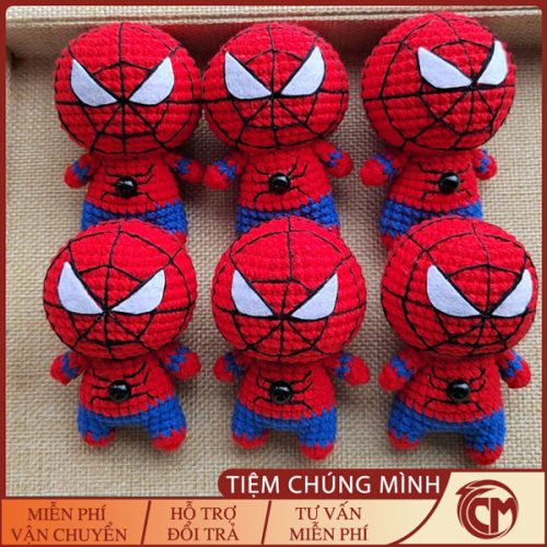 Móc len nhân vật Spider-Man Handmade