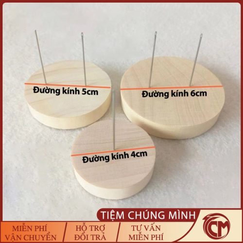 Chân đế gỗ ghim búp bê, thú len Handmade