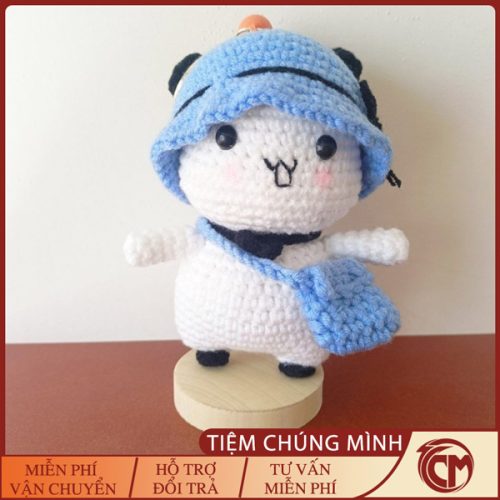 Chân đế gỗ ghim búp bê, thú len Handmade