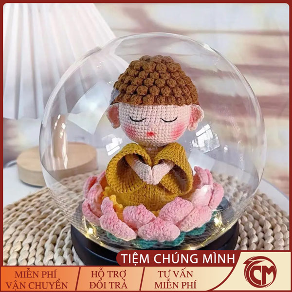 Đức phật ngồi thiền móc len Handmade
