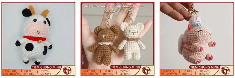 Móc khoá len Handmade
