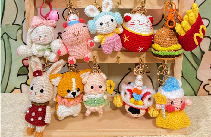 Mẫu móc khoá len đẹp, dễ thương & độc đáo