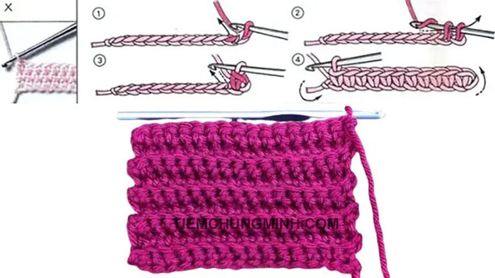Mũi móc đơn (Single Crochet)