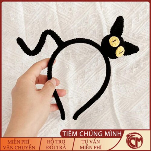 Bờm tóc đan len hình Mèo