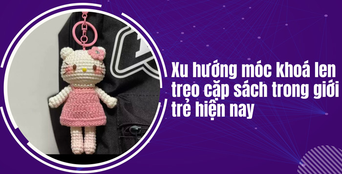 Móc khoá len treo cặp sách