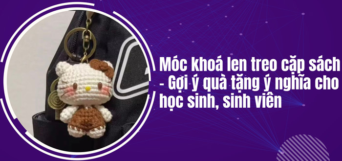 Móc khoá len treo cặp sách