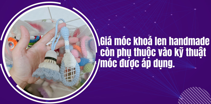 Giá móc khoá len Handmade phụ thuộc vào những yếu tố nào?