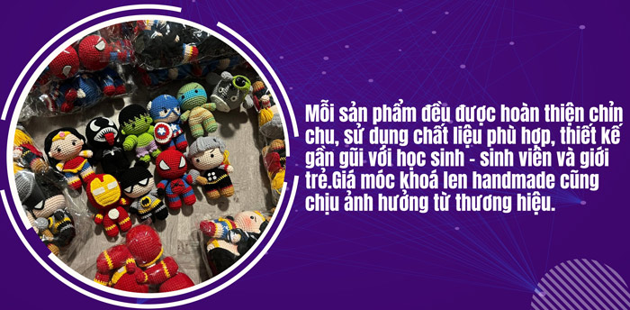 Giá móc khoá len Handmade phụ thuộc vào những yếu tố nào?