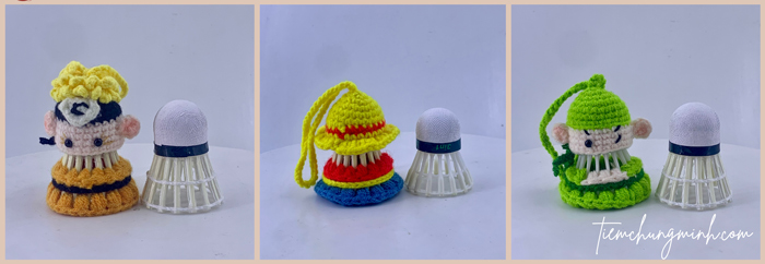 Móc khoá len cầu lông