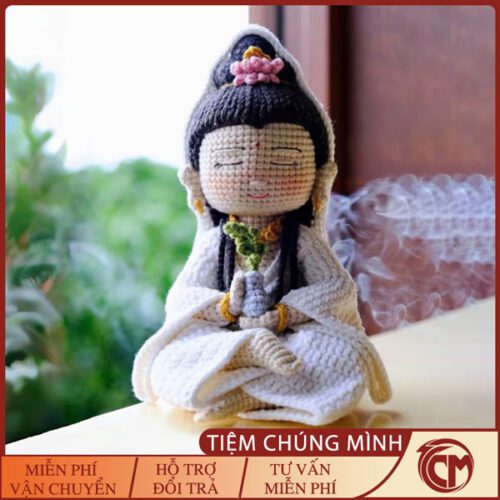 Tượng Quan Thế Âm Bồ Tát đan len