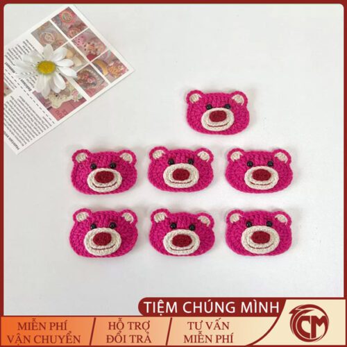 Kẹp tóc len Gấu Dâu Losto