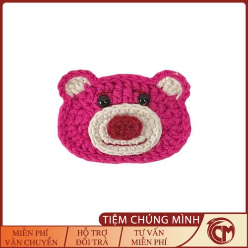 Kẹp tóc len Gấu Dâu Losto