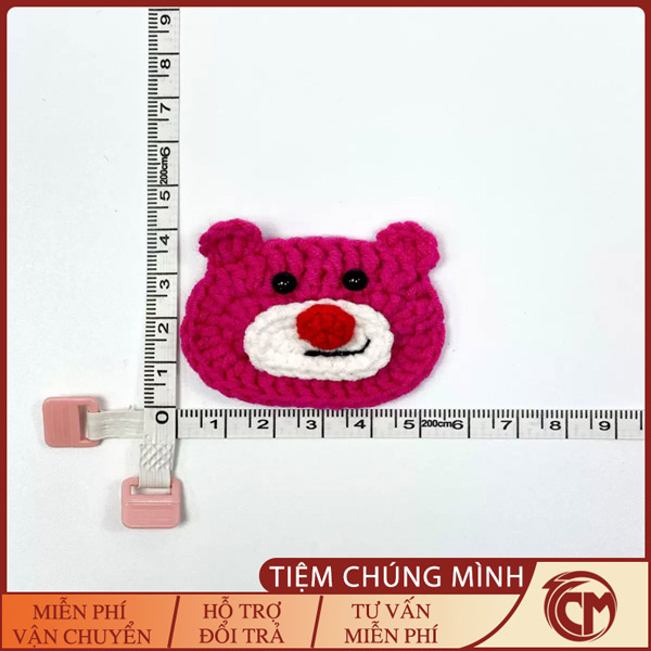 Kẹp tóc len Gấu Dâu Losto