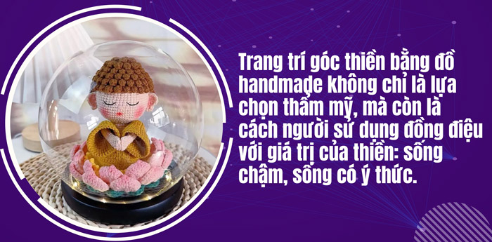 Trang trí góc thiền bằng đồ handmade