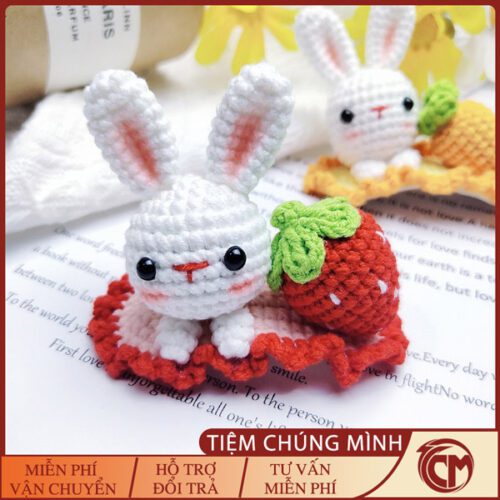 Kẹp Tóc Len Hình Thỏ Dễ Thương Cho Nàng Thơ