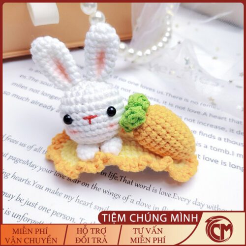 Kẹp Tóc Len Hình Thỏ Dễ Thương Cho Nàng Thơ