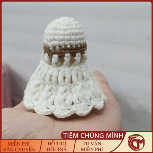 Móc Khoá Quả Cầu Lông Đan Len Handmade